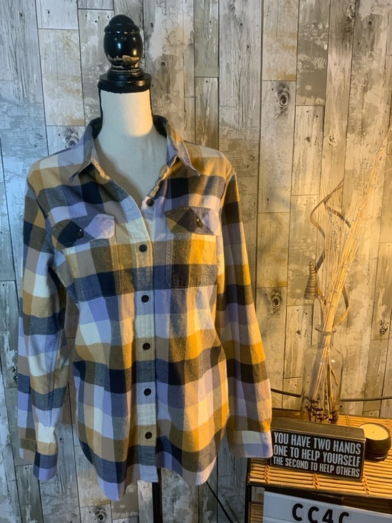 Patagonia Tops - Patagonia Plaid Shirt in Mustard, Navy & Lilac